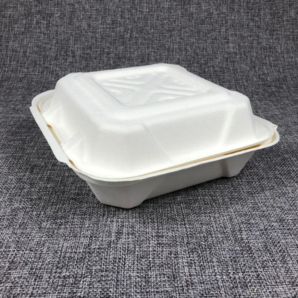 A01 Promotion 15%off biodegradable sugarcane bagasse food container compostable lunch box packaging tableware package
