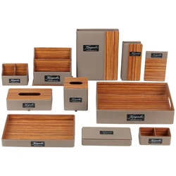 2021 New style custom hotel logo luxury room amenities hotel leather amenities In room accessory accessories item product