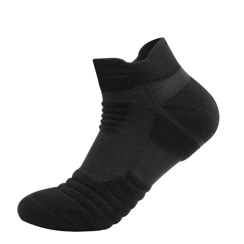 Customize Wholesale Summer Logo Brand Athletic Cushioned Solid Color Low Cut Cotton Men White Ankle Socks, Moisture Wick Socks