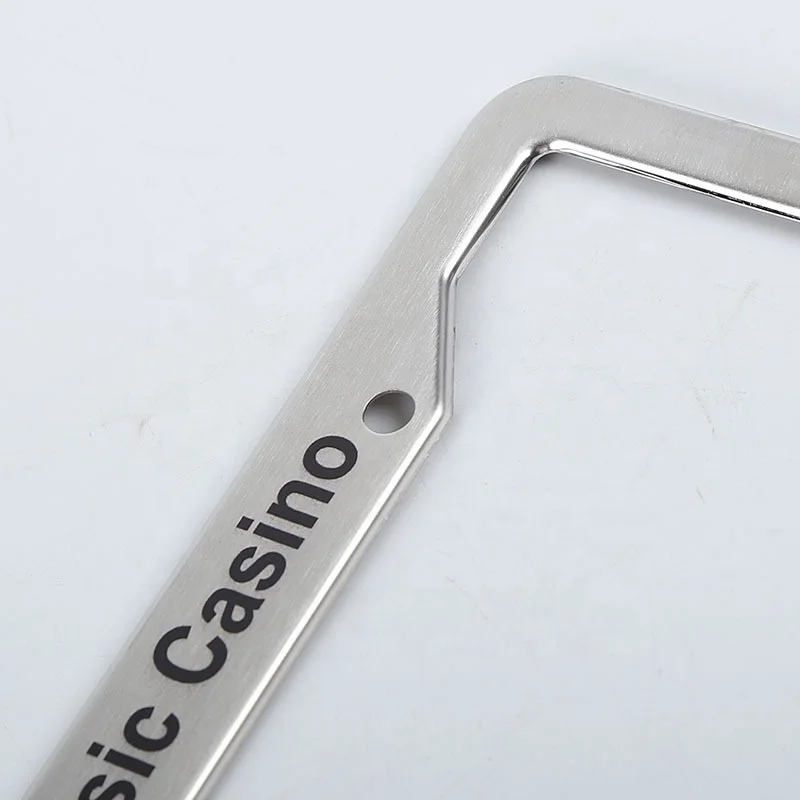 License Plate frame LOGO OEM frame US polished/black powder coating license plate frame