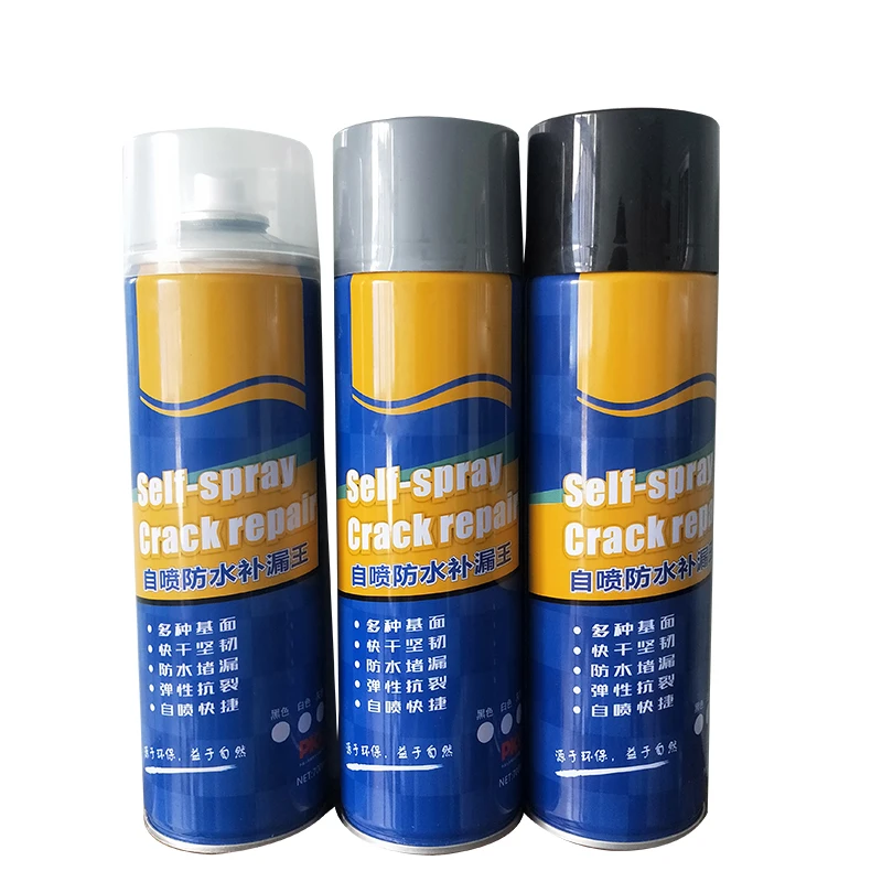 
Quick Drying And Tough Elastic Crack Resistance Applied Elastomeric Polymer Waterproof Spray Leak Proof Seal Repair Spray 