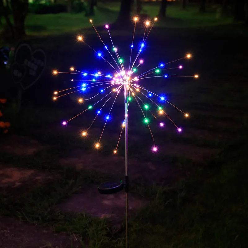 Solar smoke lamp alloy line LED waterproof automatic light garden full of star lawn landscape garden ground plug-in lights