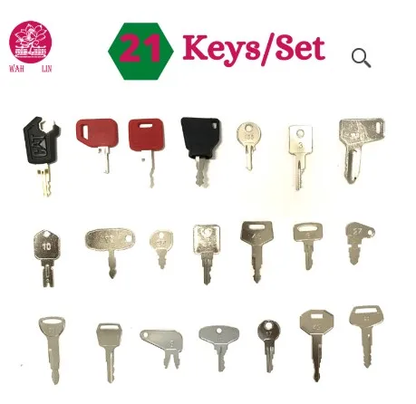 Construction Master Key Set, Digger Excavator Ignition key for Dumper Bomag JCB CAT Terex