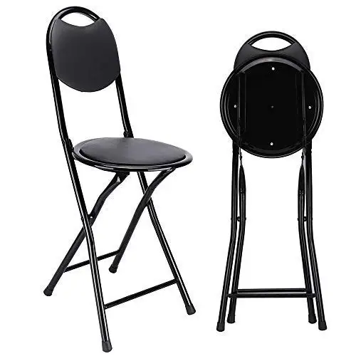 Wholesale Home Garden Breakfast Black Folding Seating Furniture Chairs Portable Home Office Prayer Chairs for Events