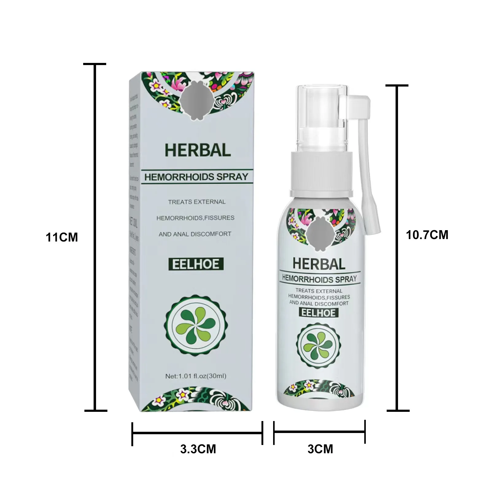 100% Natural Herbal Removal Ball Hemorrhoids Spray Powerful Hemorrhoids Treatment Agent Relieve Anal Pain Hemorrhoids Spray