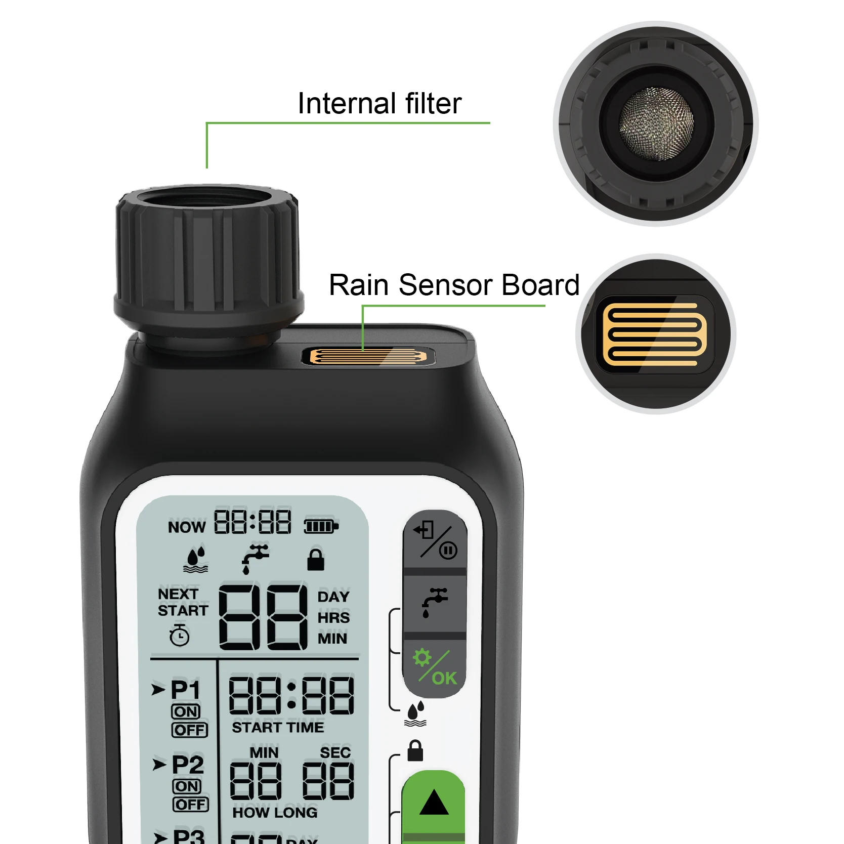 New Design Irrigation System Digital Garden Water Timer Watering With 3 Separate Programs