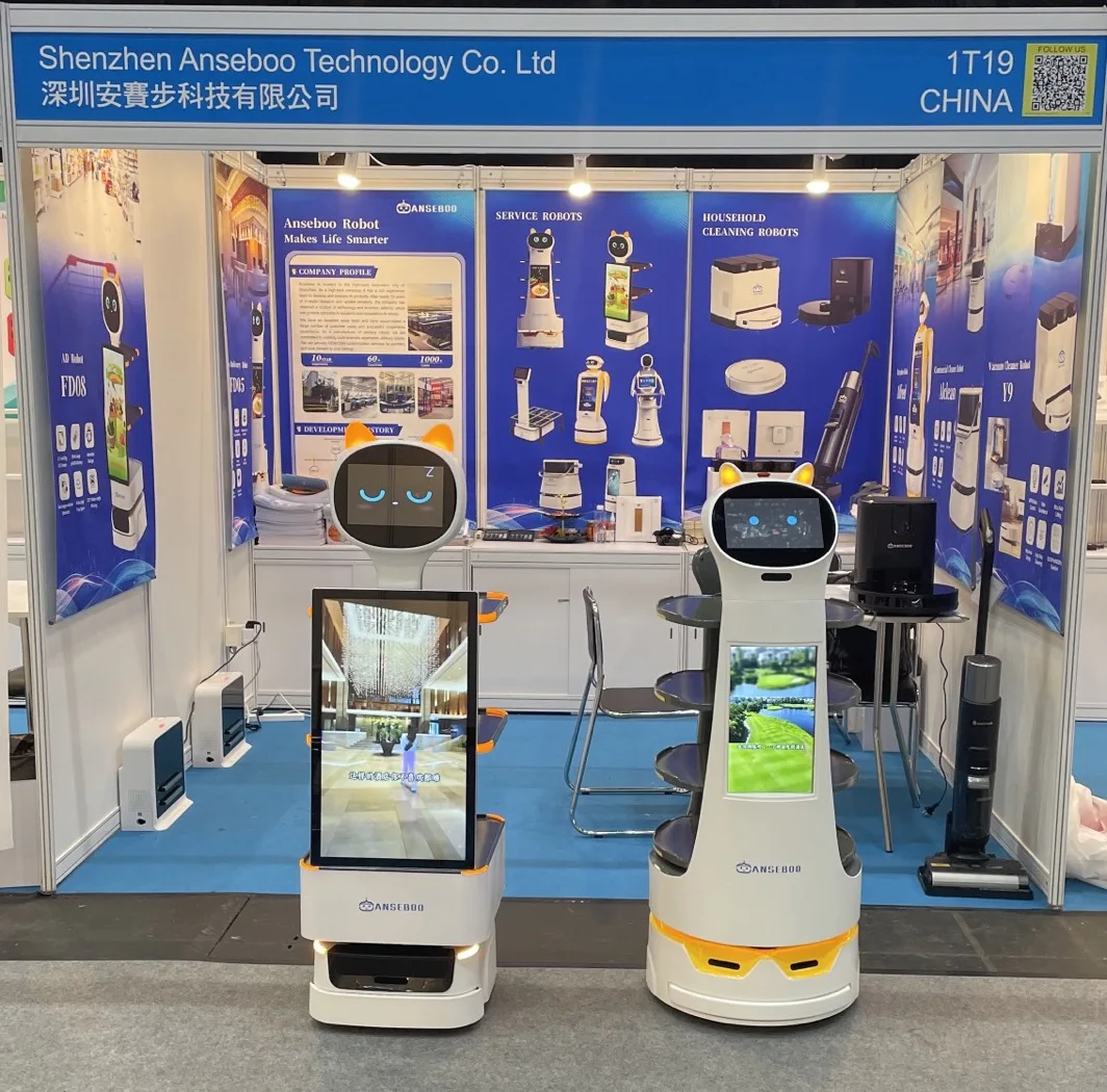 Android LCD Display Precision Marketing Advertising Robot With AI Interaction Digital Screen For Supermart Advertising