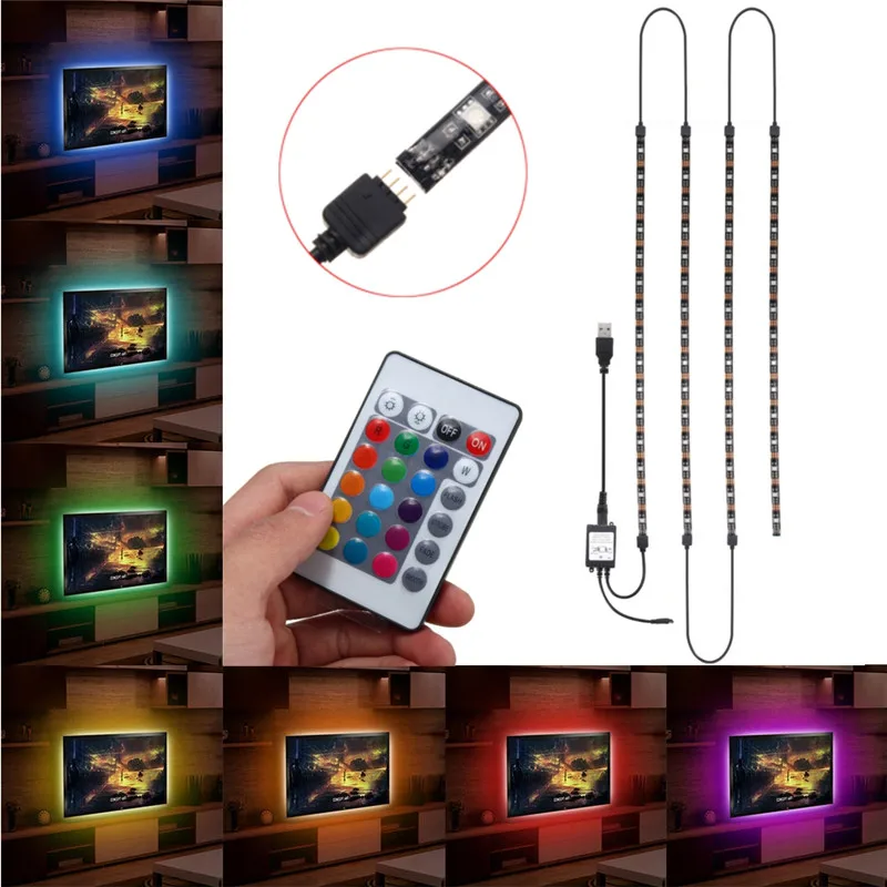Smd 5050 IP65 USB DC 5V  RGB Flexible led backlight  tv led strip