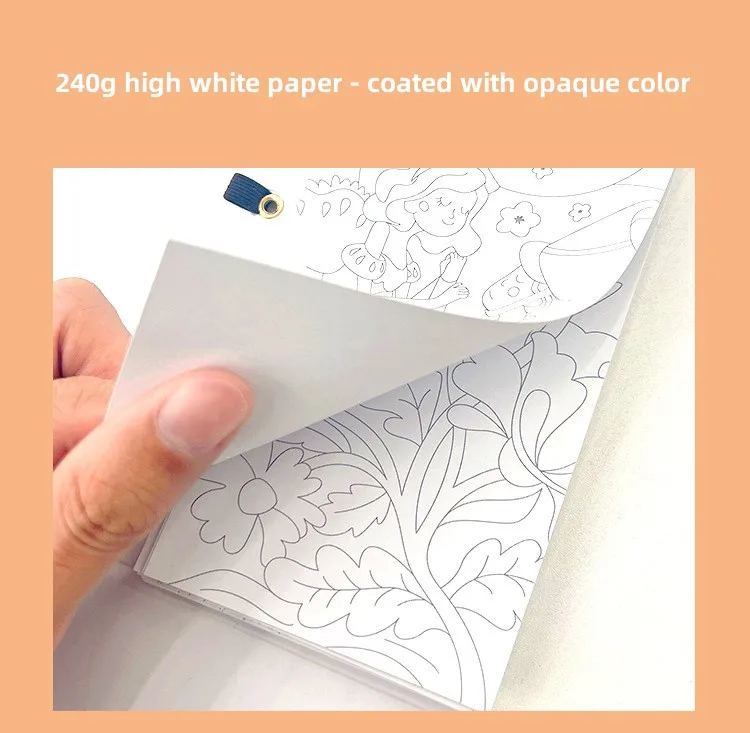 Hot Sale Pocket Watercolor Painting Bookmarks Book For Kids Palette Paint Book Water Coloring Drawing Book Toys Set With Brush