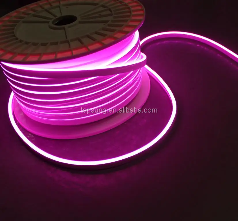 50m roll neo flex tpu flexible wall wash light 6mm tubos led neon tira neonflex pink tira de luz led neon
