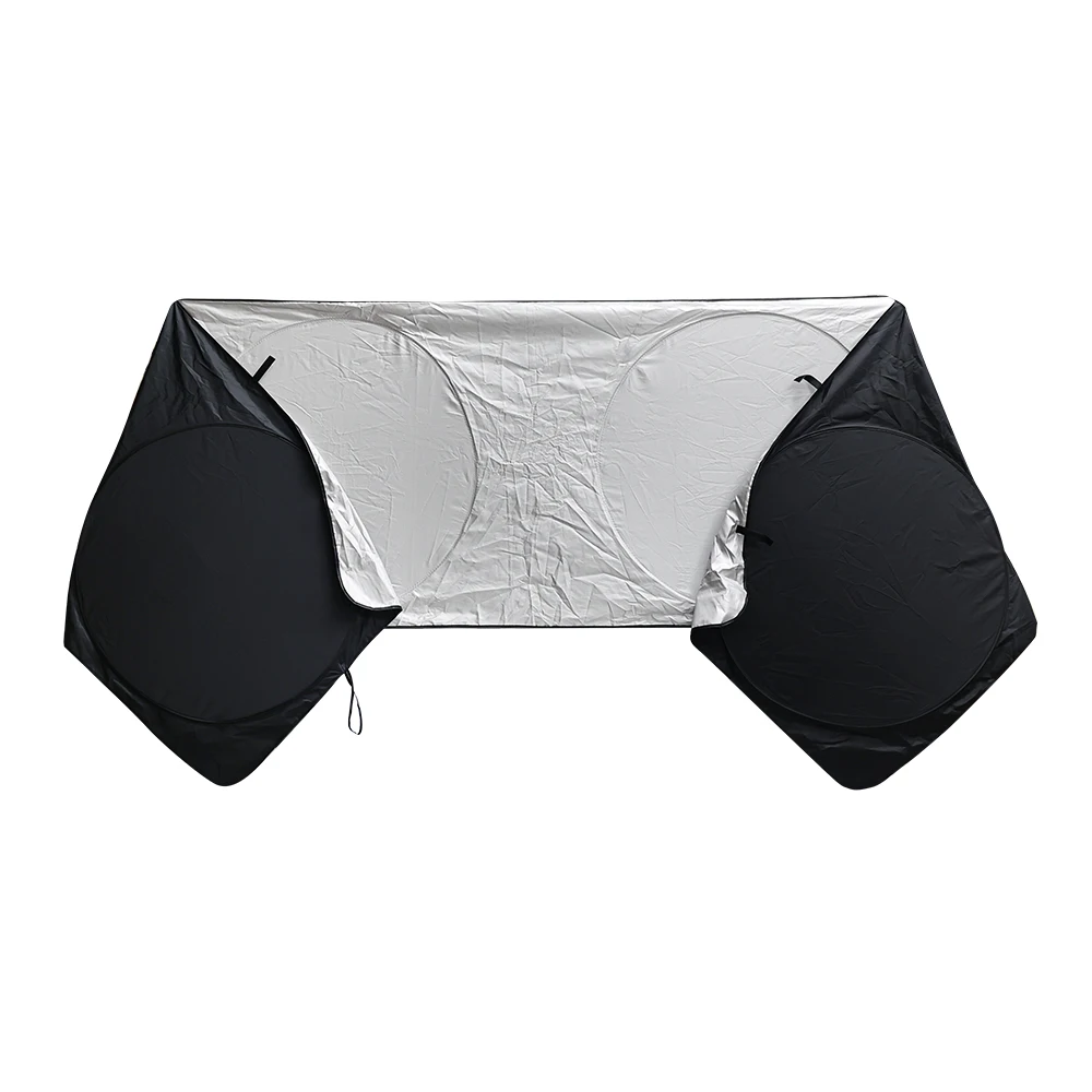 Silver Coated Cloth Car Sunshade Front Car Window Sunshades UV Resistant Reflector Car-styling Windshield Visor Cover