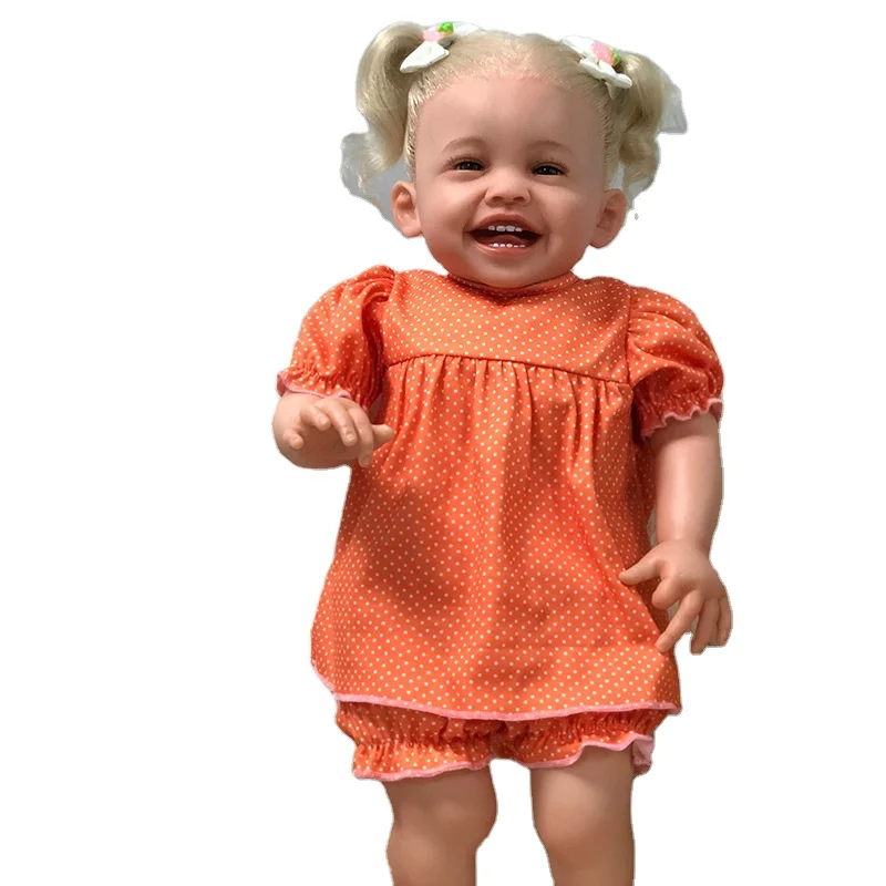 24inch Newborn Munecas Renacidas Black Reborn Lol Doll Vinyl African American Dolls Toy Baby for Girls