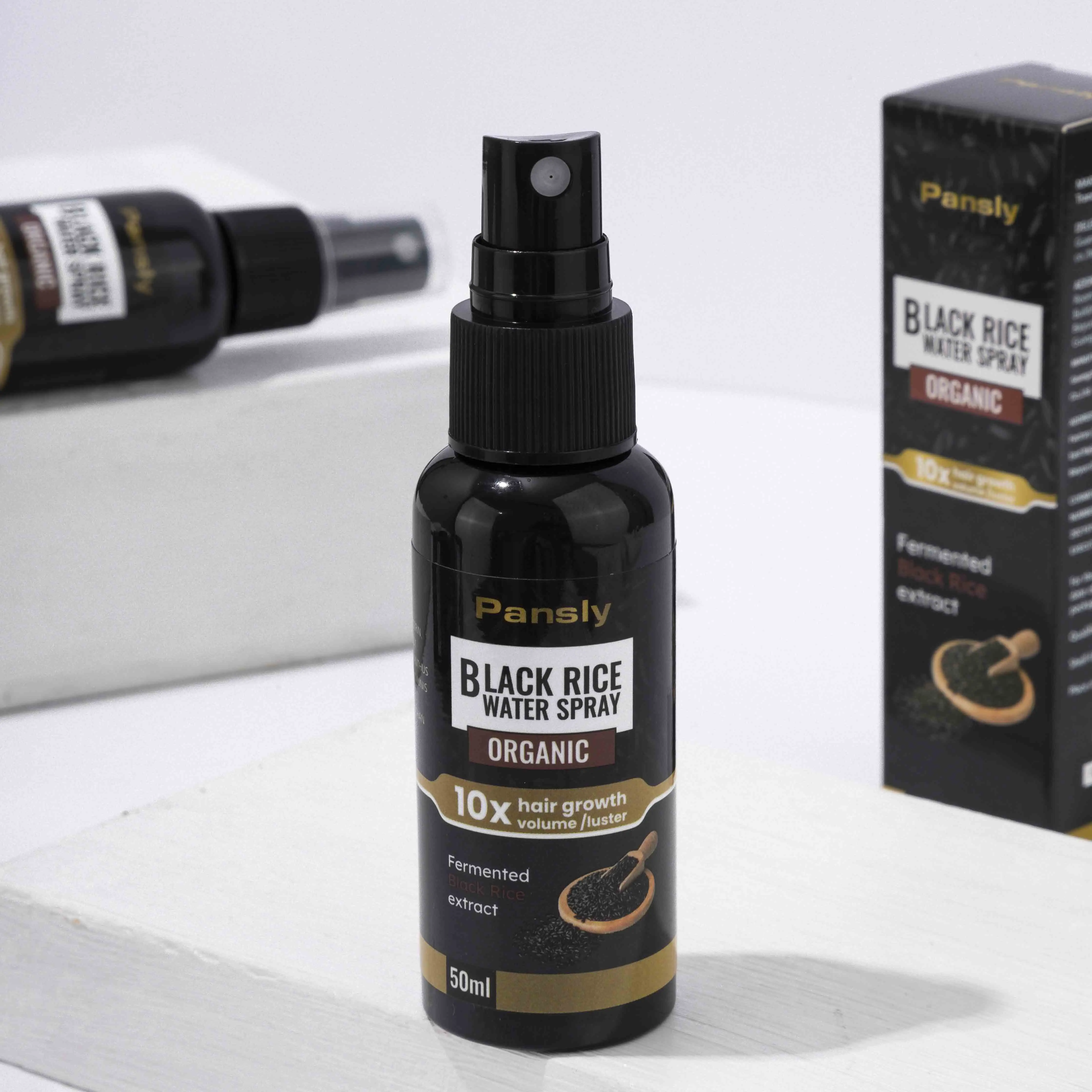 7 days pure natural organic nourishing hydrating repairing regrowth  hair-loss prevention black rice water hair growth spray