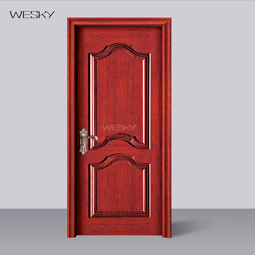 Design Teak Wood Wood Door Latest Design Hot Sale in Saudi Arabia Market Malaysia Door Sound Proof Solid Entry Doors Interior