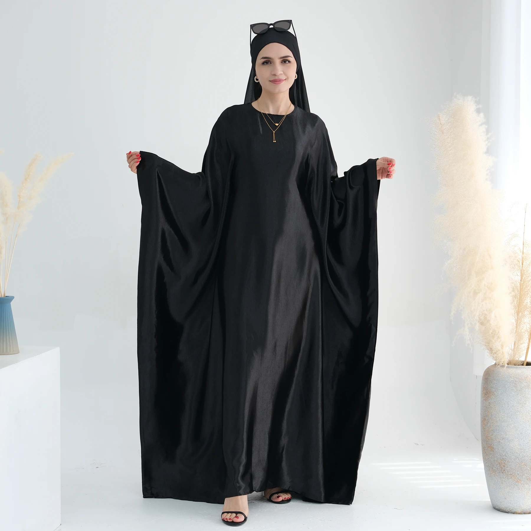 Loriya Abaya 2025 Islamic Clothing Oversized Modest Dresses With Belt inside Abaya Women Muslim Dress Eid Ramadan Luxury Abaya