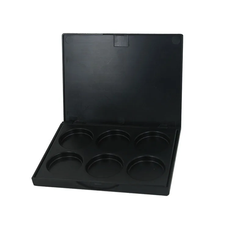 Mutil Colors/Spaces Custom Logo Eye Shadow Palette Packaging Empty Square 6 Grids Eyeshadow Case
