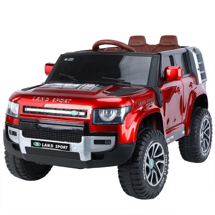 Dual Drive Electric Four-Wheel Off-Road Remote Control Toy Car for Boys Girls PC Material Baby Stroller Ride with Battery Power