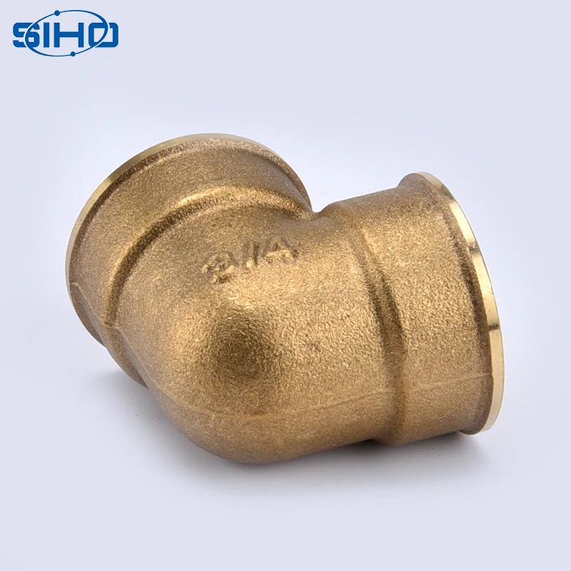 Compression Fittings Elbow Best Quality 90 Degree Fitting/brass Base Oil Water Gas Yellow Brass Color Male Square Equal ISO 9001