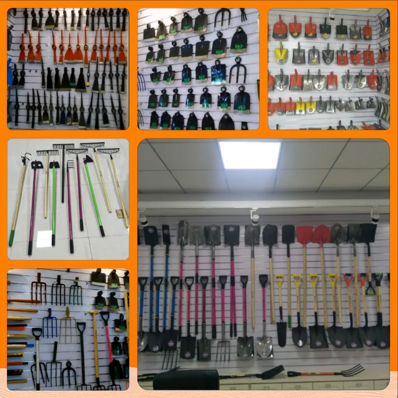 032 Factory direct produce farming agricultural tools 50Mn steel shovel with wood handle construction agricultural tools