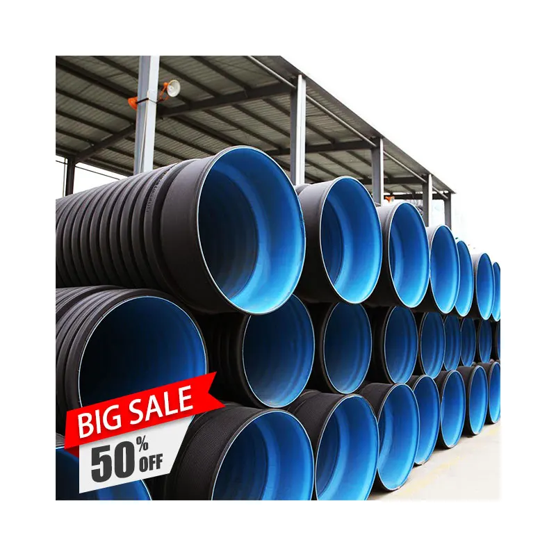 hdpe double wall corrugated pipe price list corrugated pipe coil fresh air duct 800mm hdpe double wall corrugated pipe