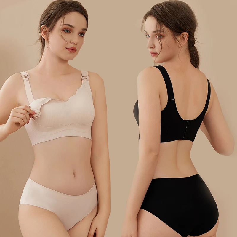 Wholesale LOGO Custom Comfort Plus Size DE Big Cup Wireless Sexy Pregnancy Fitness Yoga Maternity Women Sports Nursing Bra