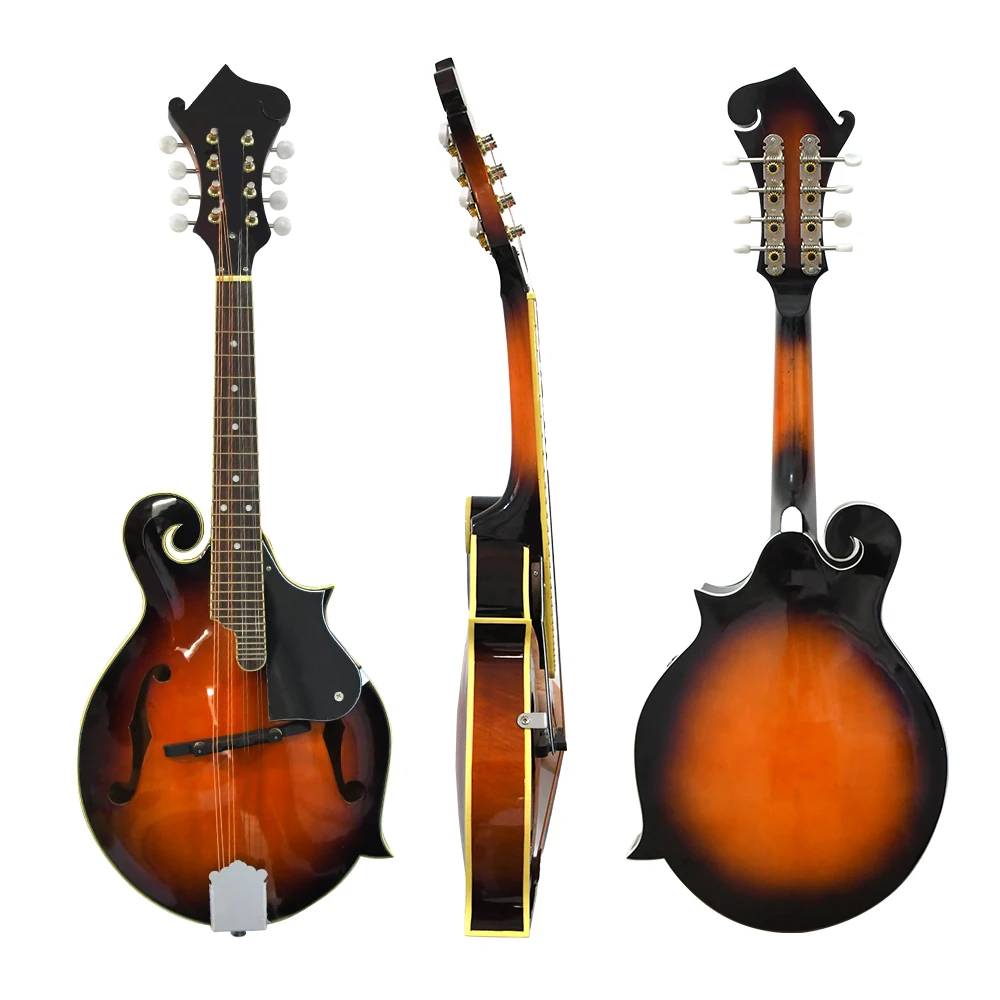 Wholesale Mandolina F Style Mandolin Musical Instrument Sunburst 8 String Acoustic Mandolin