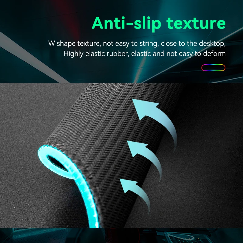 Factory Wholesale RGB gaming mouse pads usb Non-slip RGB heat sublimation Gamer mouse pads