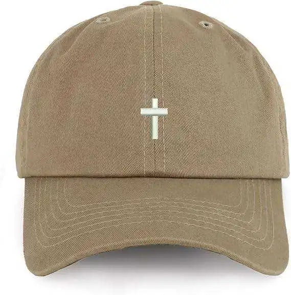 Wholesale Cross Hats Embroidered Adjustable Baseball Cap Cross pattern Hats for Men