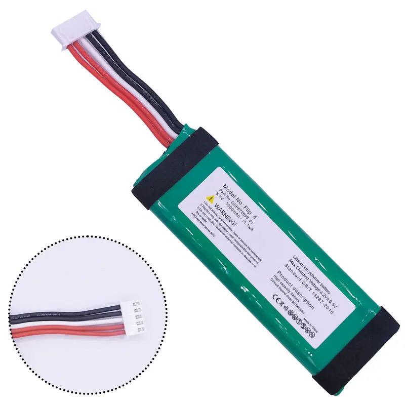 Flip 4 Bataria оптовая продажа для JBL Flip4 Bluetooth динамик сильная мощность 3 7 В 3000 мАч Batera GSP872693 01 распределительная батарея Li