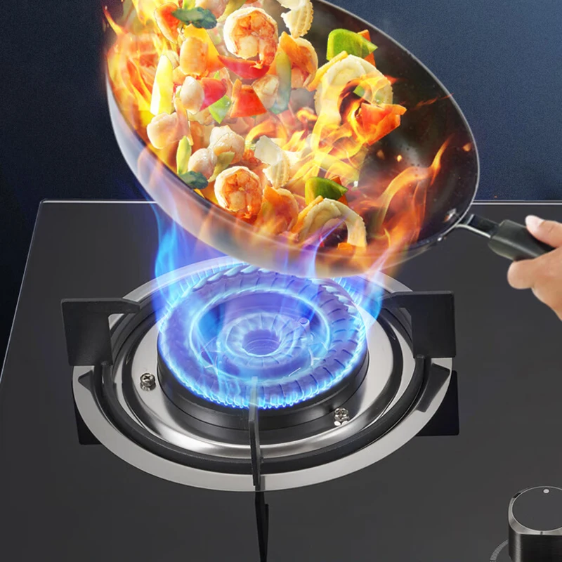 New gas cooker double-burner household liquefied gas desktop embedded fierce fire timer gas stove