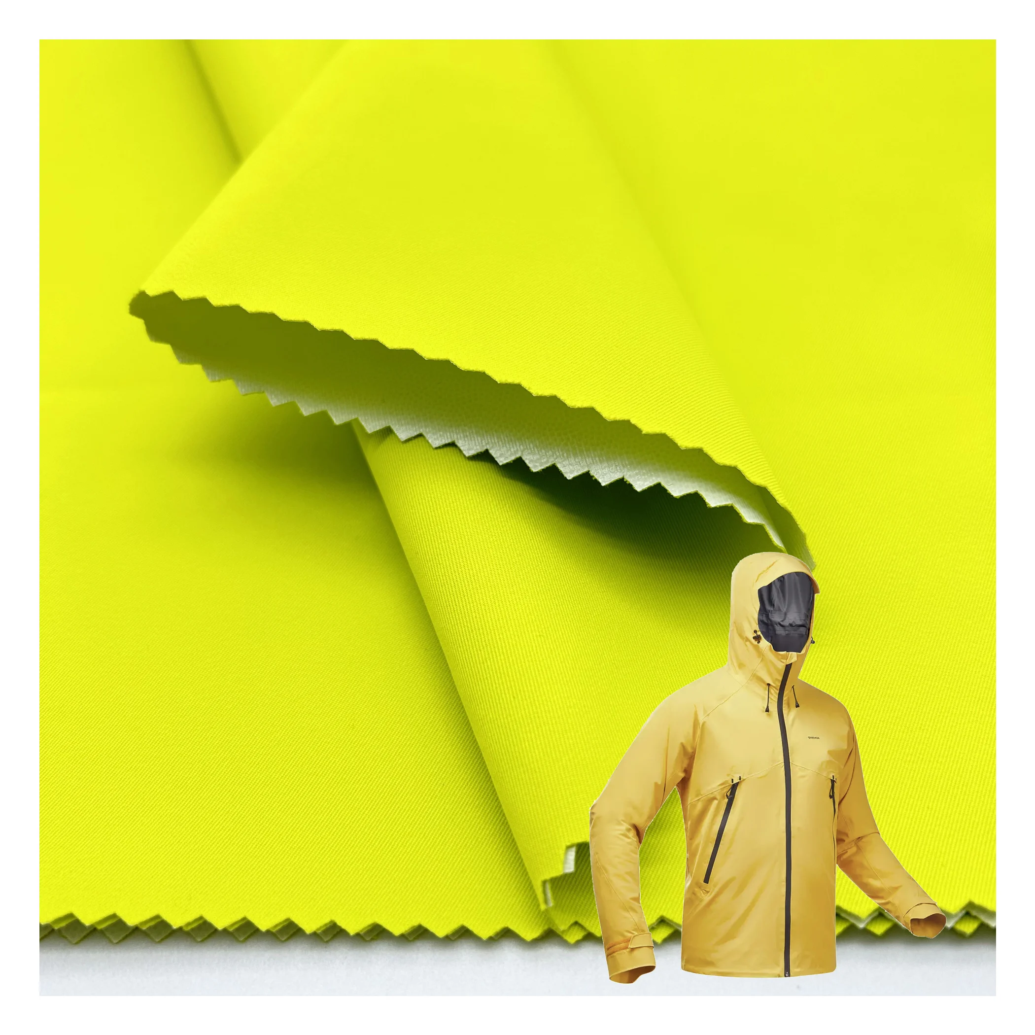 factory price functional Laminated Membrane water proof twill pongee fabric for outdoor clothing