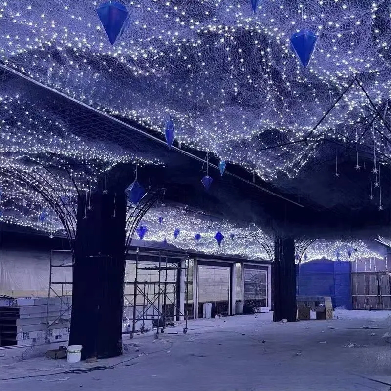 Wedding Props Modeling Net Lights All-match Led Rice Grain Star Lights Hotel Shopping Mall Chandelier Wire Light