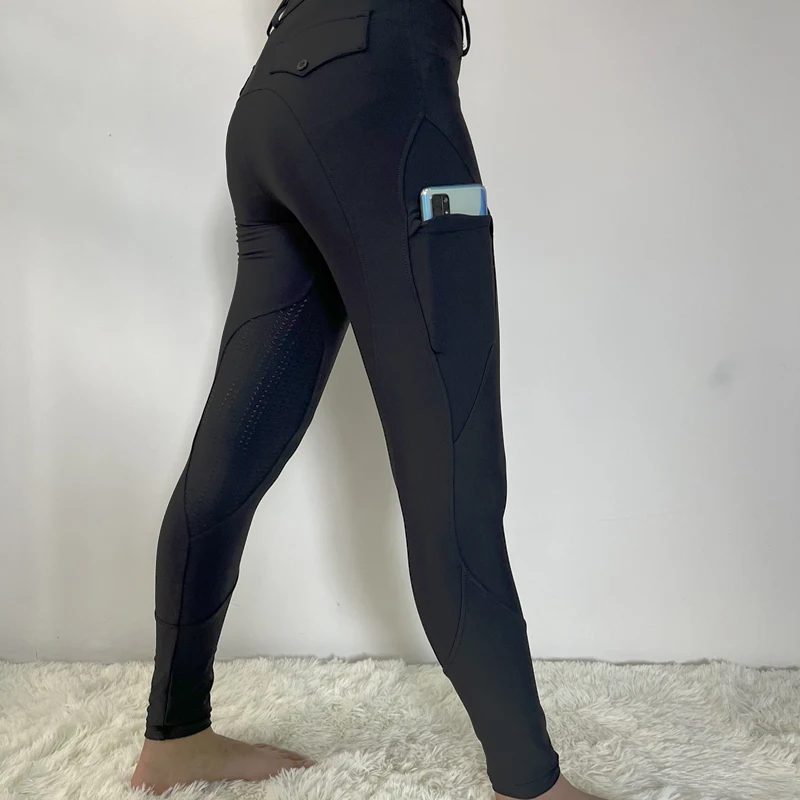 New Arrival Phone Pocket Women Riding Tights Knee Silicone Riding Gear Leggins Equestrian Clothes Factory Equitacion Wear