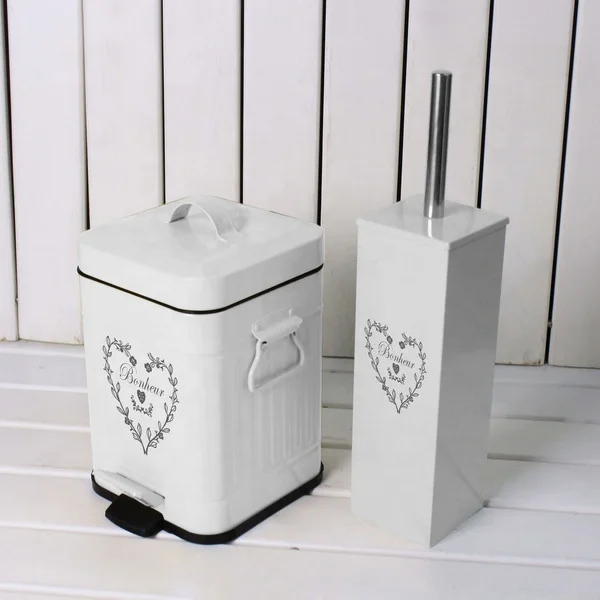 Круглая мусорная корзина 3L-40L для ванной комнаты кухонная с крышкой Настольная металлическая