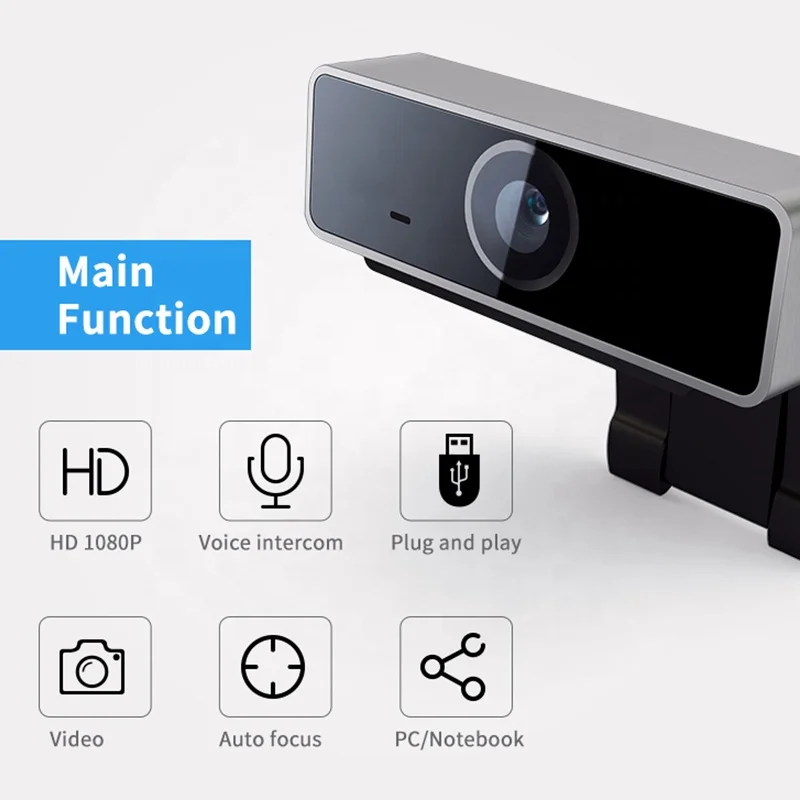 Mass Stock HD 1080P High Quality Webcam With Microphone For Teaching Video Live Show USB 2.0 PC Camera