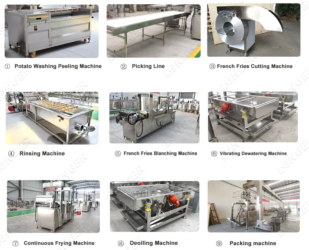 Заводская цена, оборудование для жарки хрустящих палочек, производственная линия для производства свежих картофельных чипсов, машина для замороженного картофеля фри на продажу