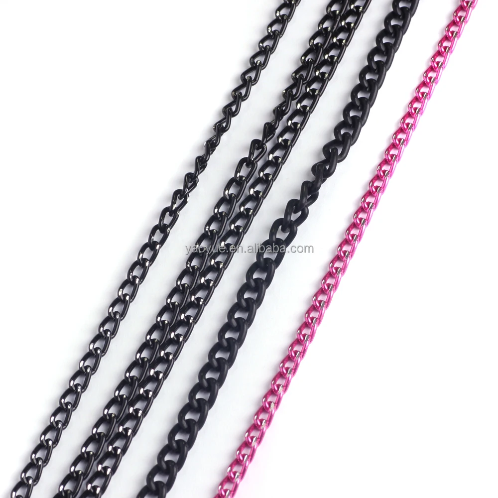 Алюминиевый черный розовый красный Снаряженная бензопила цепь мужские золотые цепи