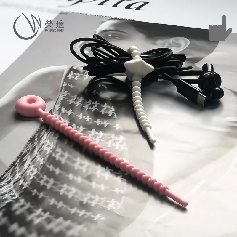 Multi-use Silicone Reusable Flexible Colorful Wire Cable Ties