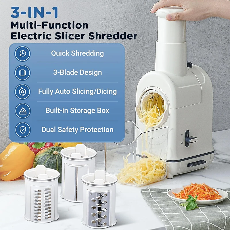 3 in 1 Kitchen Gadgets High Quality Household Slicer Multifunction Vegetable Chopper Manual Roller Cutter Grater Potato Shredder
