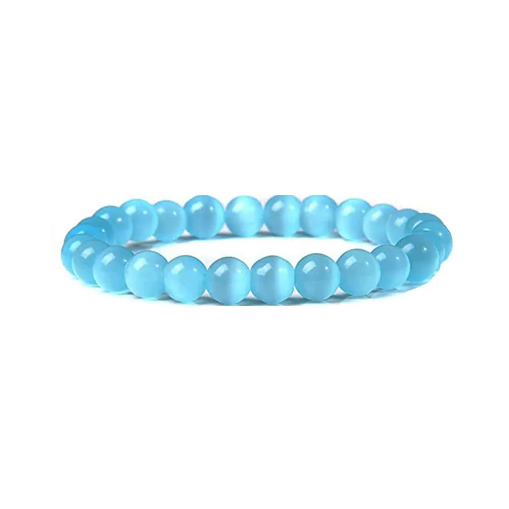Hot Selling Vintage 8mm Beaded Bracelet Handmade Elastic Crystal Jade Healing Stone Bracelet for Women Energy Stone Bracelet Men