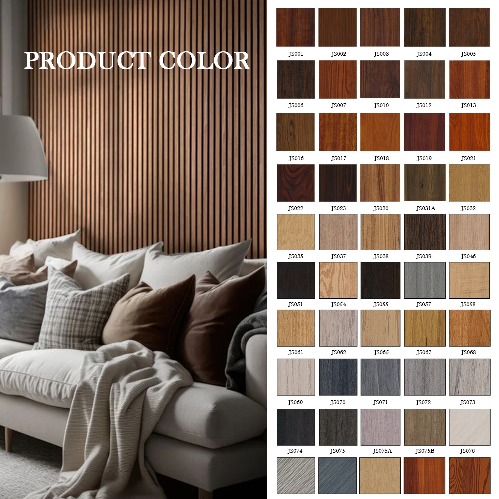 Wood Grain Designs WPC Fluted Wall Panels PVC Louvers Panel Wall Board