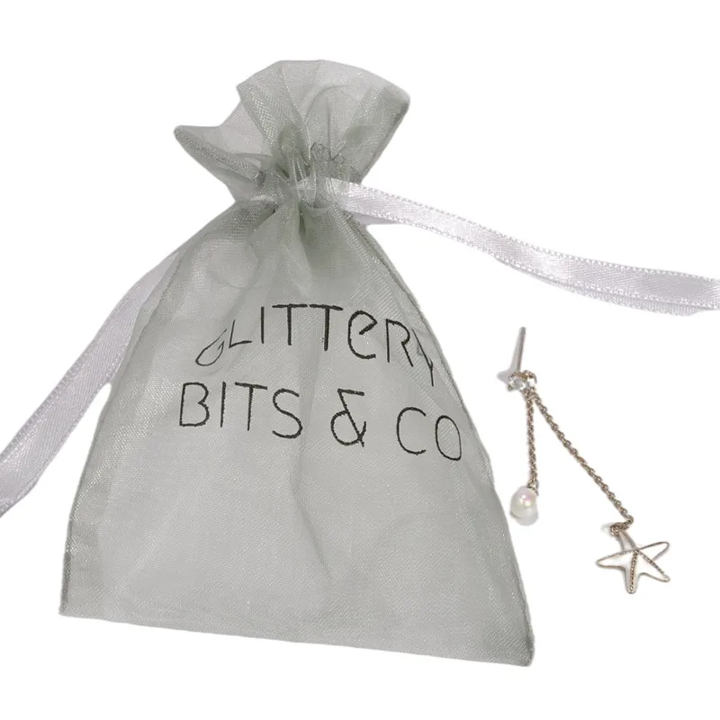 
Customize Organza Gift Bag with Ribbon China Supplier Sheer Organza Bag Luxury Organza Bag with Screen Printing 