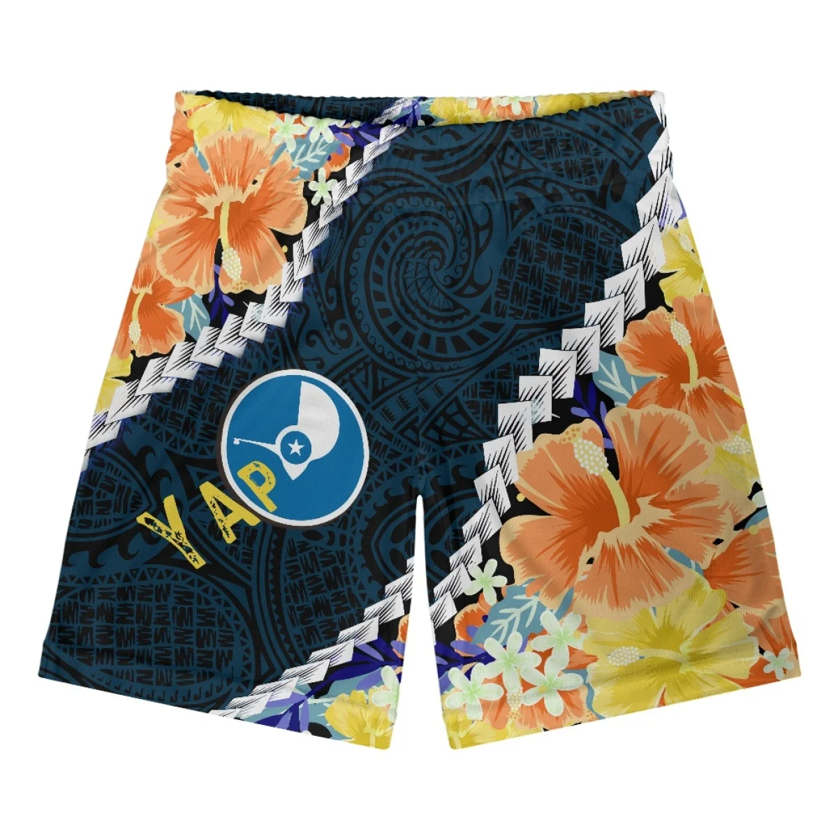 Polyester Mens Customn YAP Fitness Shorts Basketball Sports Wear Running Athletic Polynesian Tribal Print Yoga Gym Fitness