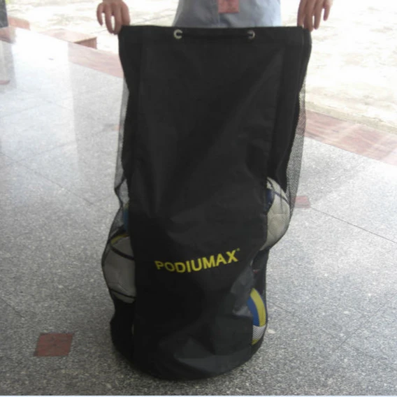 Drawstring mesh soccer ball bag
