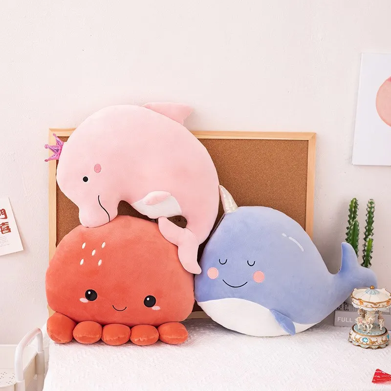 High Quality big cartoon throw pillow cushion stuffed animal cute pillow jumbo octopus plush for kids