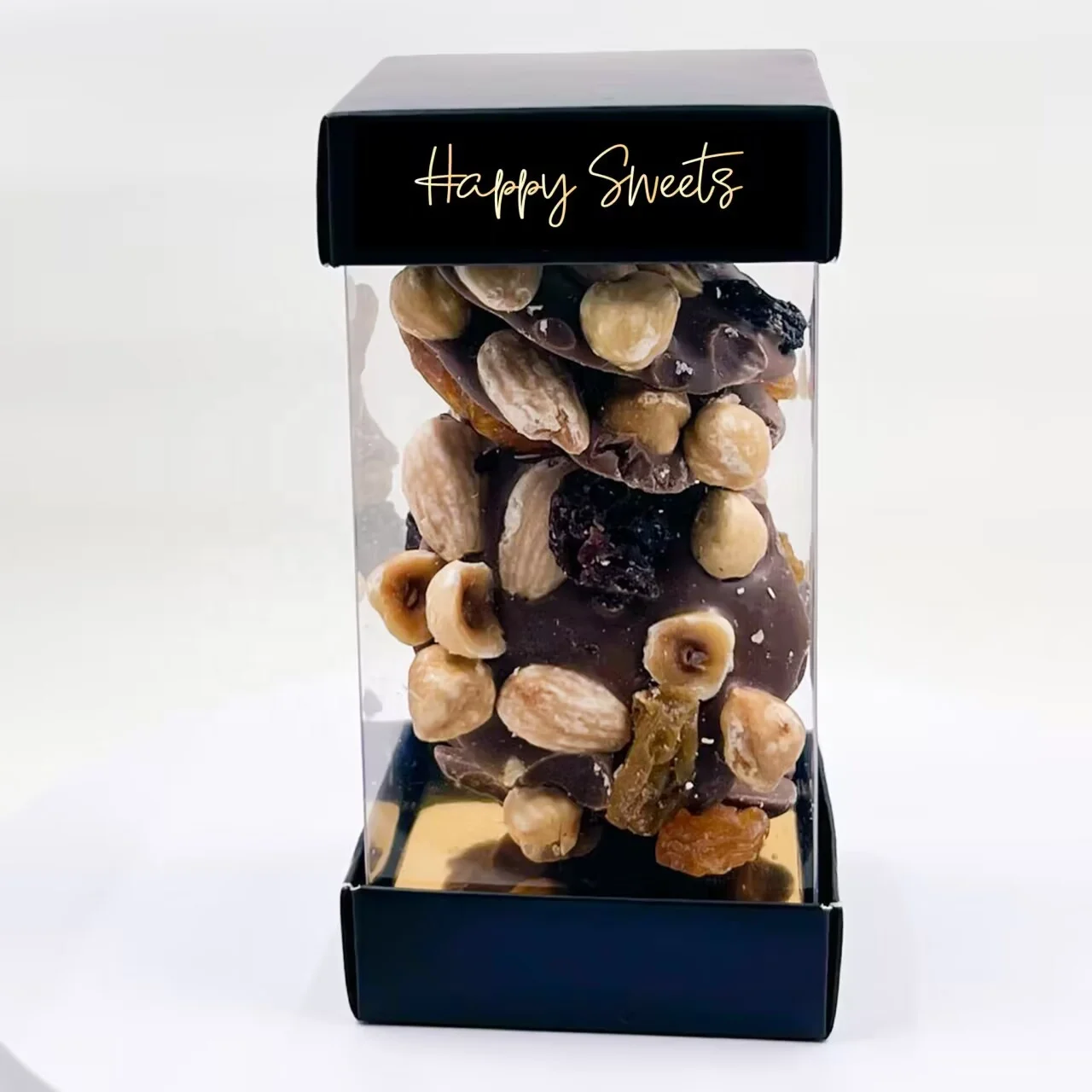 Small boxes plastic packaging for cake square clear PET plastic boxes with cardboard base