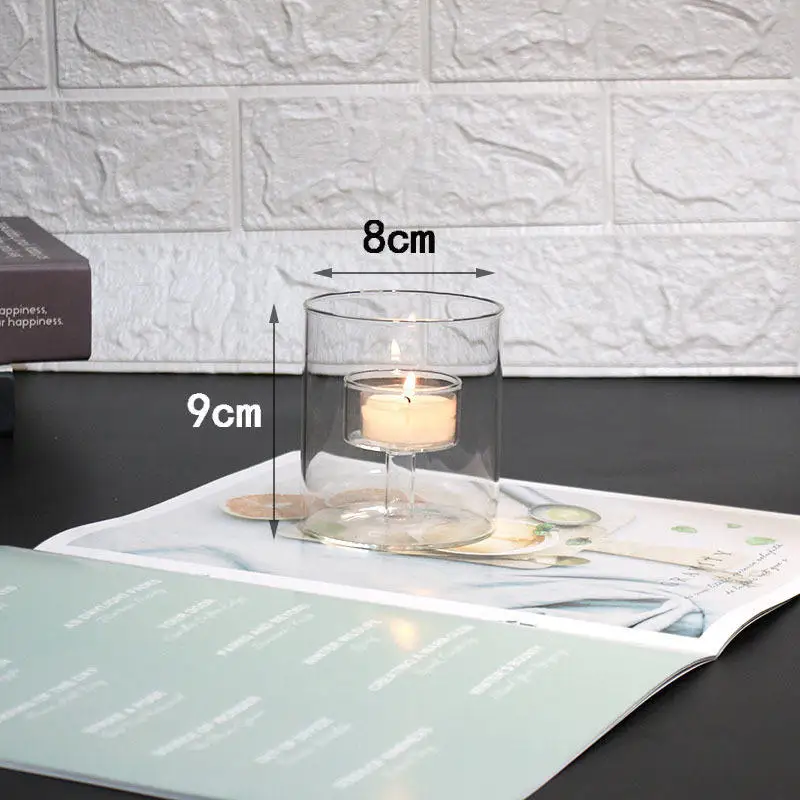 Wedding Decor Candle Jars Clear Empty Glass Cylinder Candles Holders