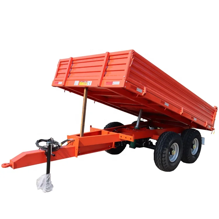 Hydraulic Dump Trailer 6Ton Farm Trailer Double Axle