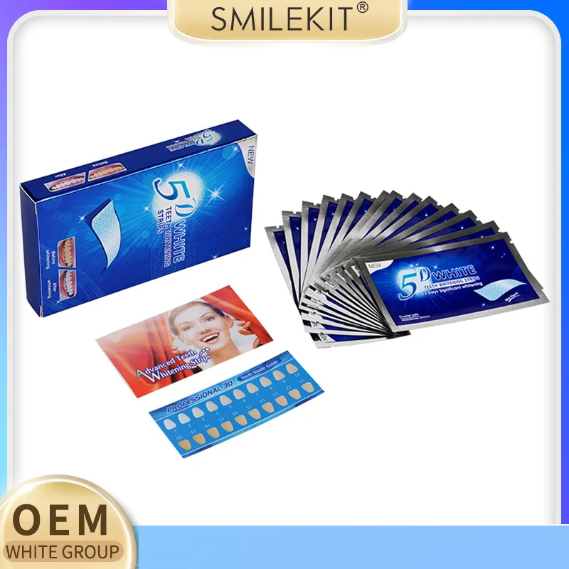 5D Gel 7 Pairs Teeth Whitening Strips White Tooth Dental kit Oral Hygiene Care Strip