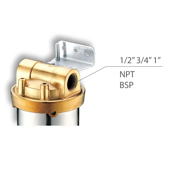 HONG HUI HPB-10A 10 Inch Stainless Steel 304 Filter Housing Cartridge Water Filter Housing